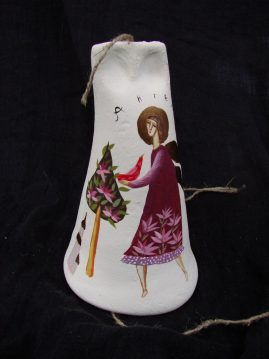 Керамический колокольчик с росписью