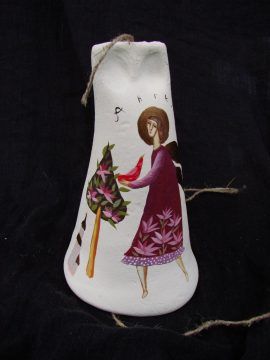 Керамический колокольчик с росписью
